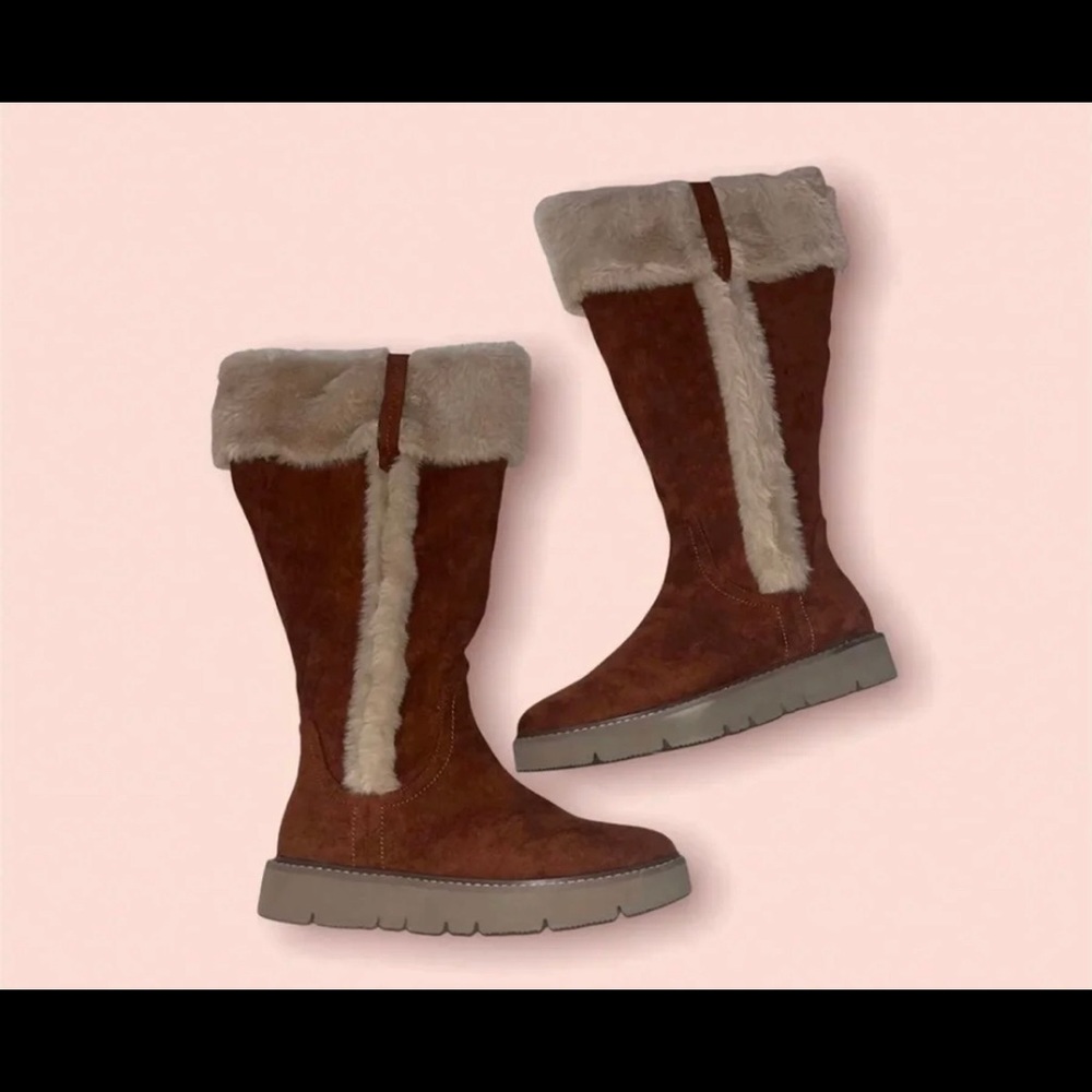 Midnight Velvet Cozy Tall Fur & Suede WMNS Tall Boots SIZE : 9 (NWD)